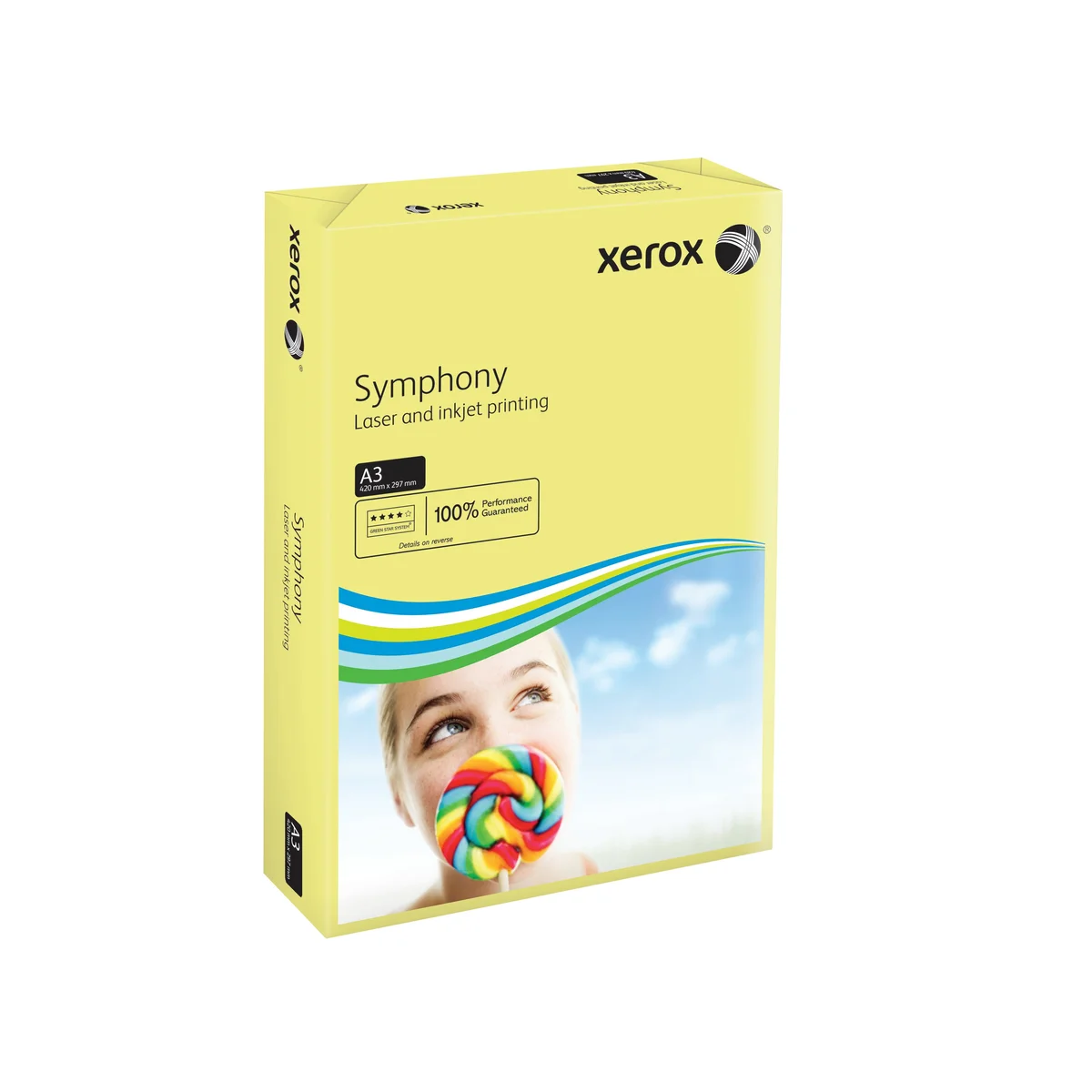 Xerox Copier A3 Symphony Tinted 80gsm Pastel Yellow (Pack of 500) 62879 - Image 3