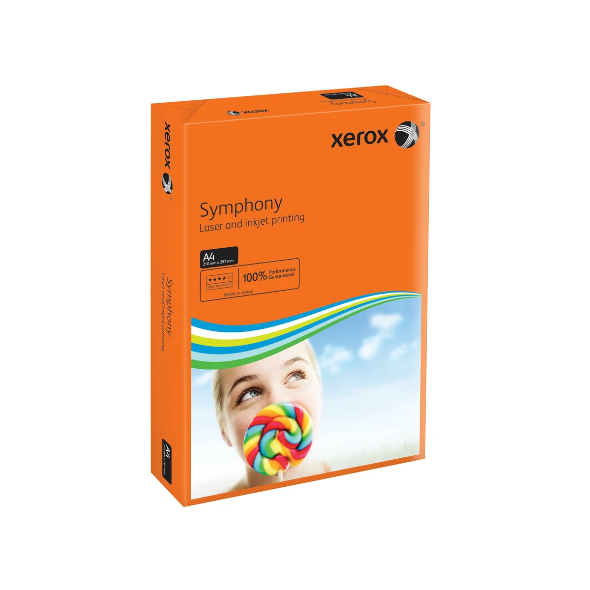 Xerox Symphony 80gsm Deep Tints Orange A4 Paper Ream (Pack of 500) 003R93953 - Image 2