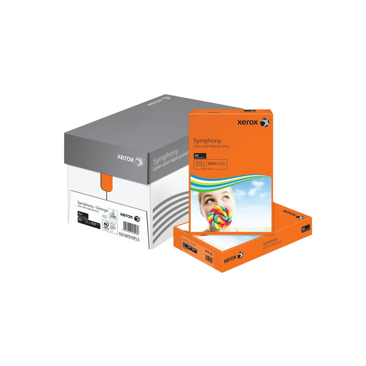 Xerox Symphony 80gsm Deep Tints Orange A4 Paper Ream (Pack of 500) 003R93953 - Image 3