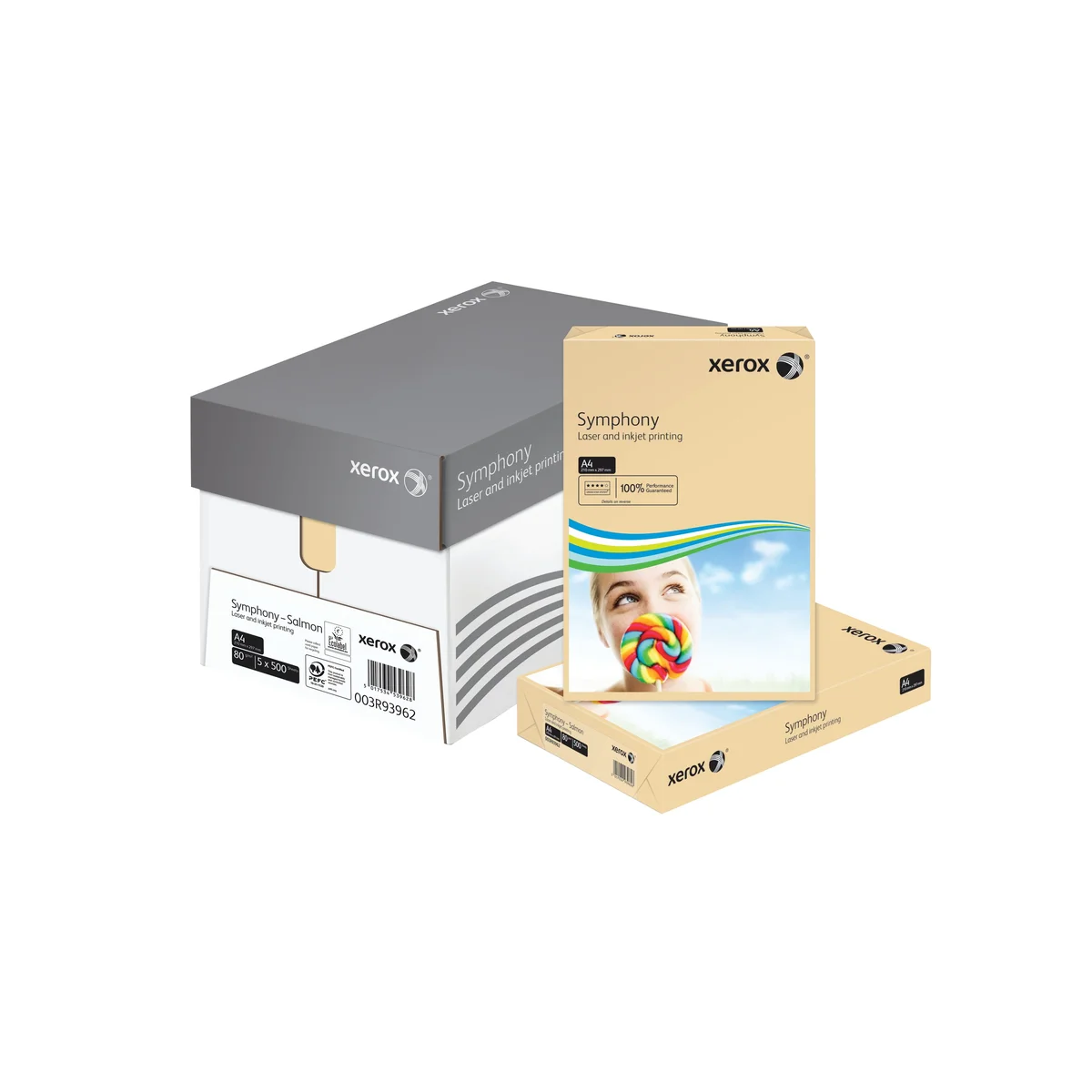 Xerox Symphony A4 Paper 80gsm Pastel Salmon (Pack of 500) 003R93962 - Image 2