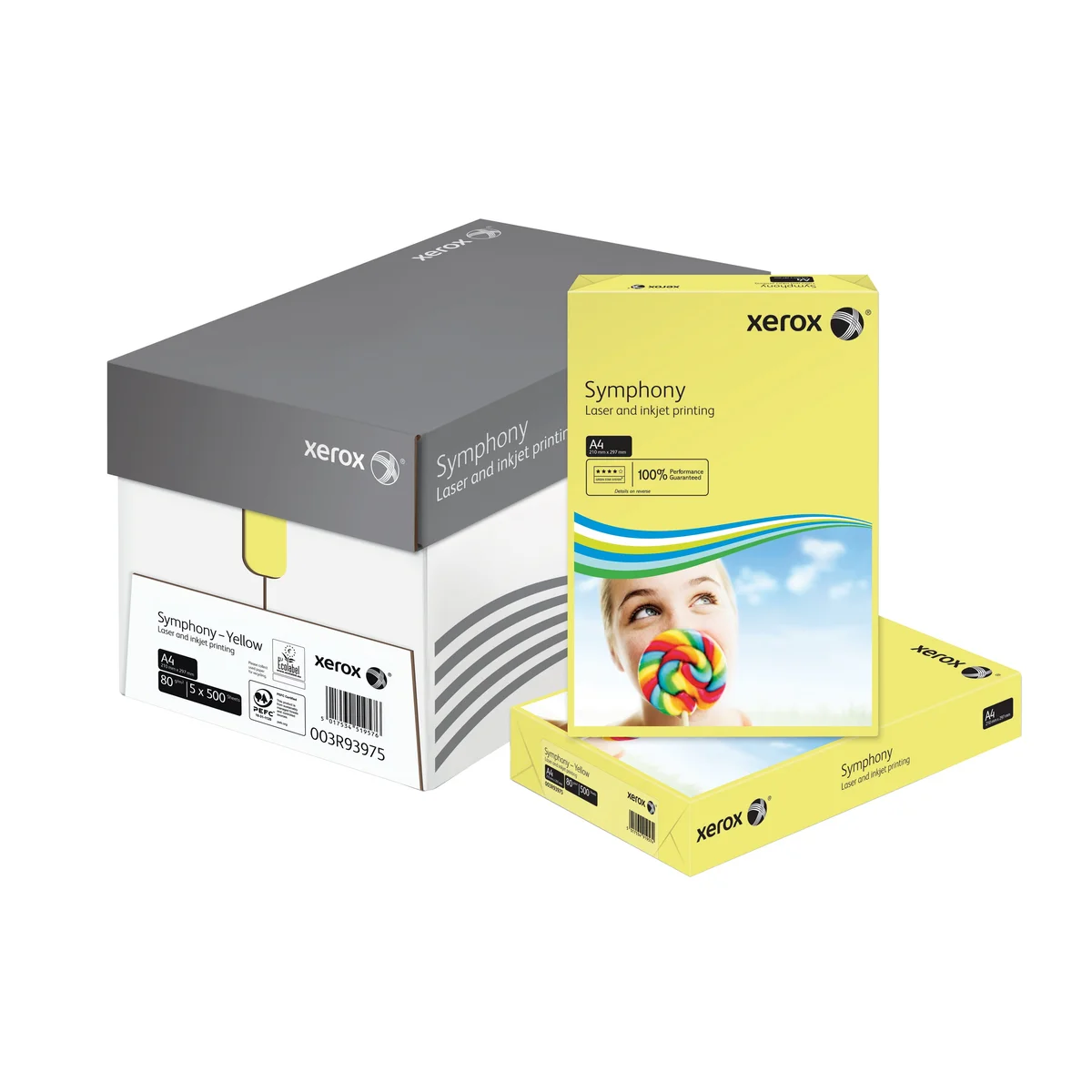 Xerox Symphony A4 Paper 80gsm Pastel Yellow (Pack of 500) 003R93975 - Image 2