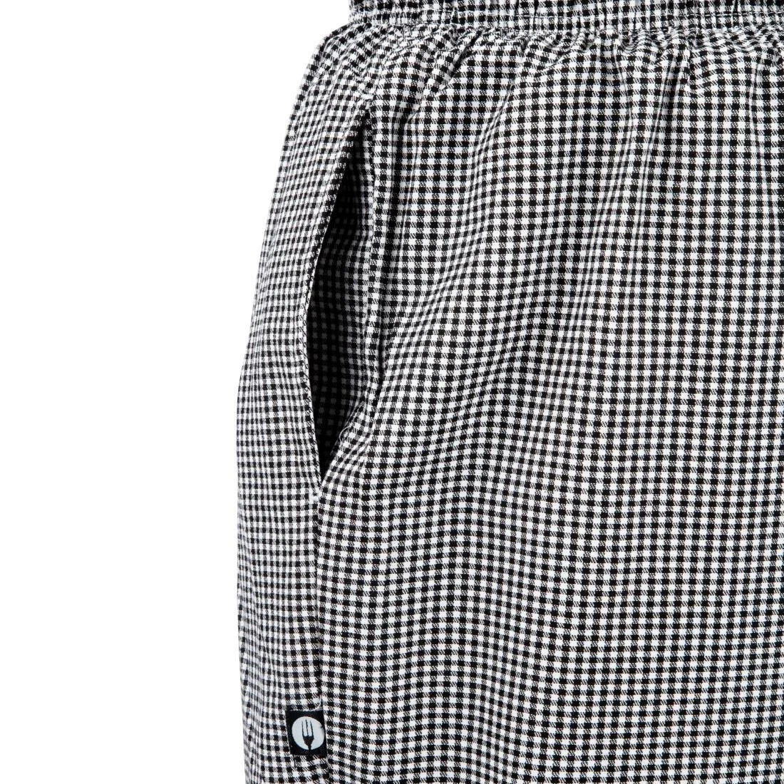 Chef Works Essential Baggy Pants Small Black Check - Image 4