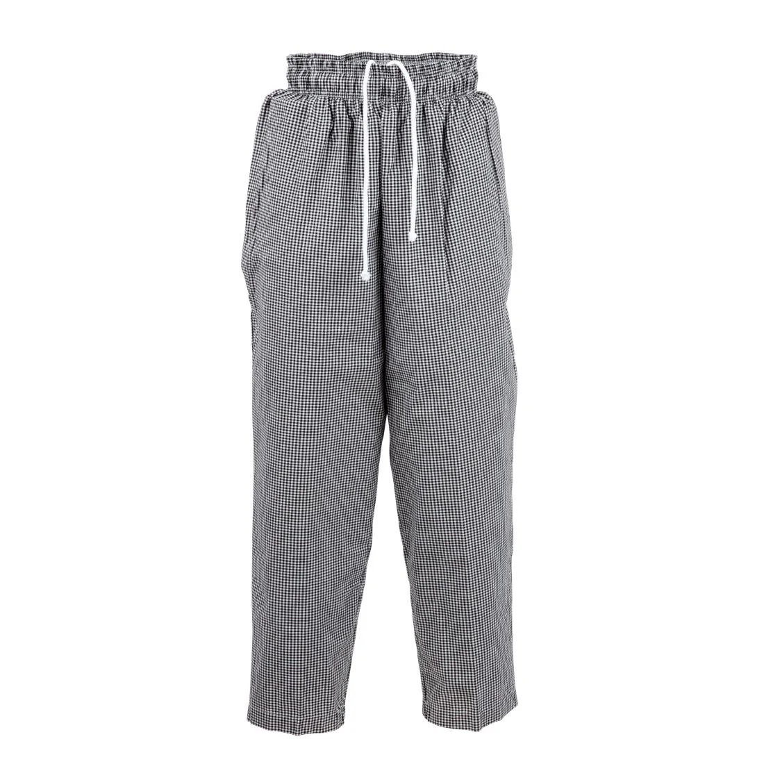 Chef Works Essential Baggy Pants Small Black Check - Image 7