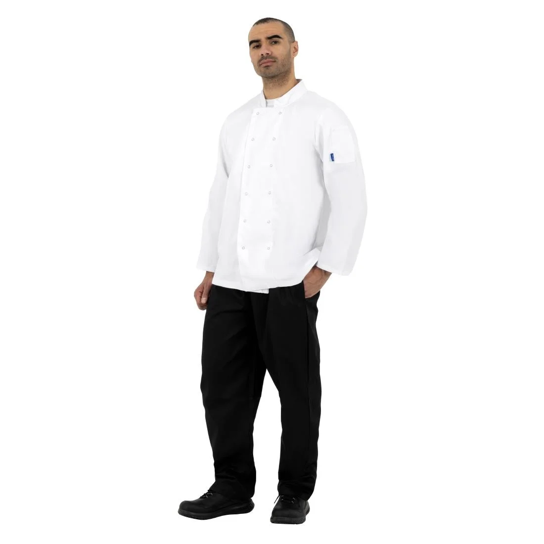 Whites Vegas Unisex White Long Sleeve Chef Jacket - Image 4