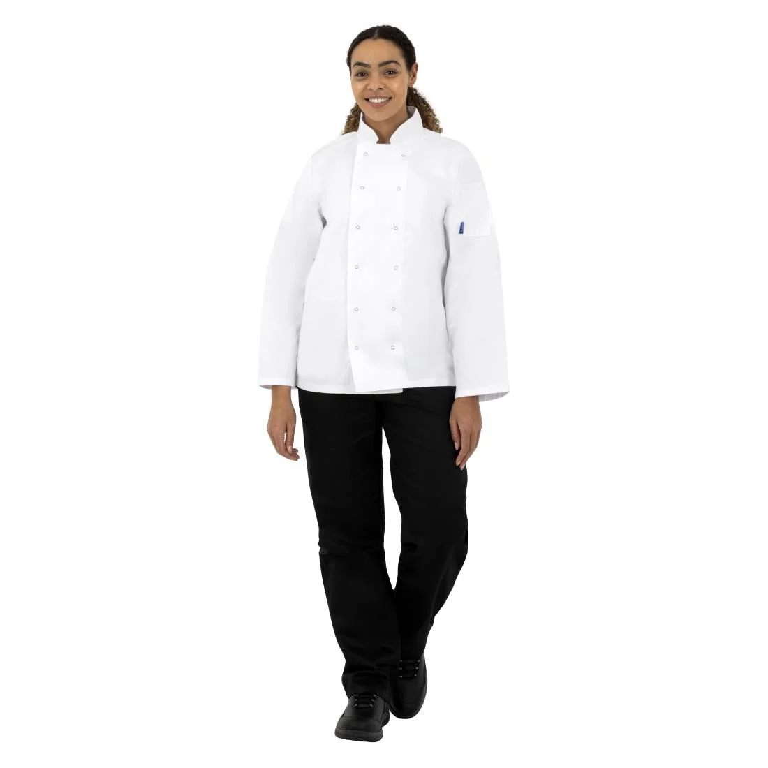 Whites Vegas Unisex White Long Sleeve Chef Jacket - Image 2