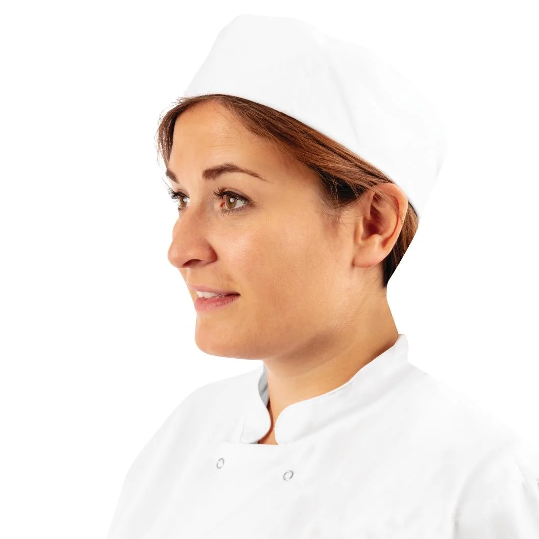 Whites Chefs Skull Cap Polycotton White - Image 2