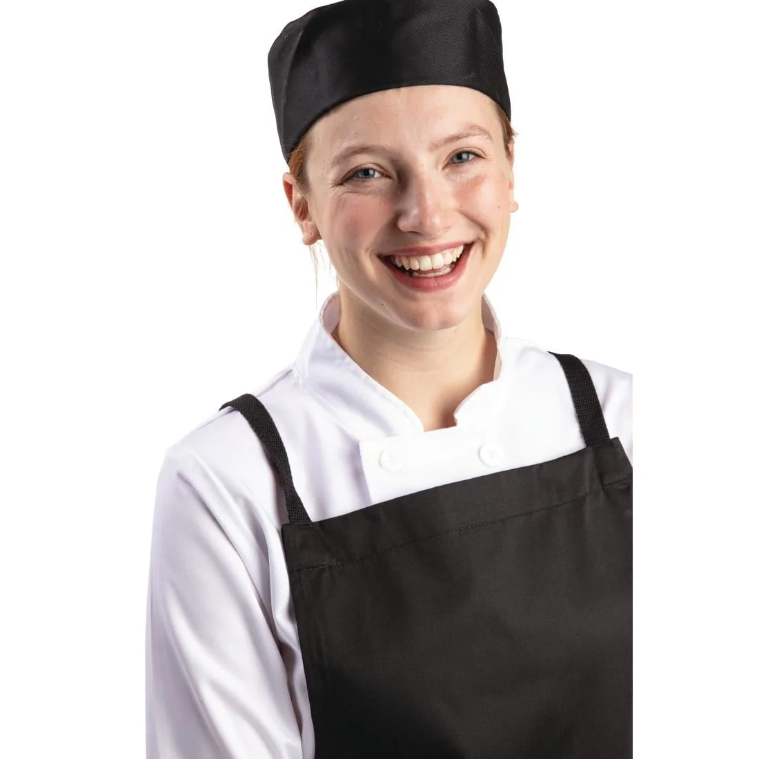 Whites Chefs Skull Cap Polycotton Black - Image 2
