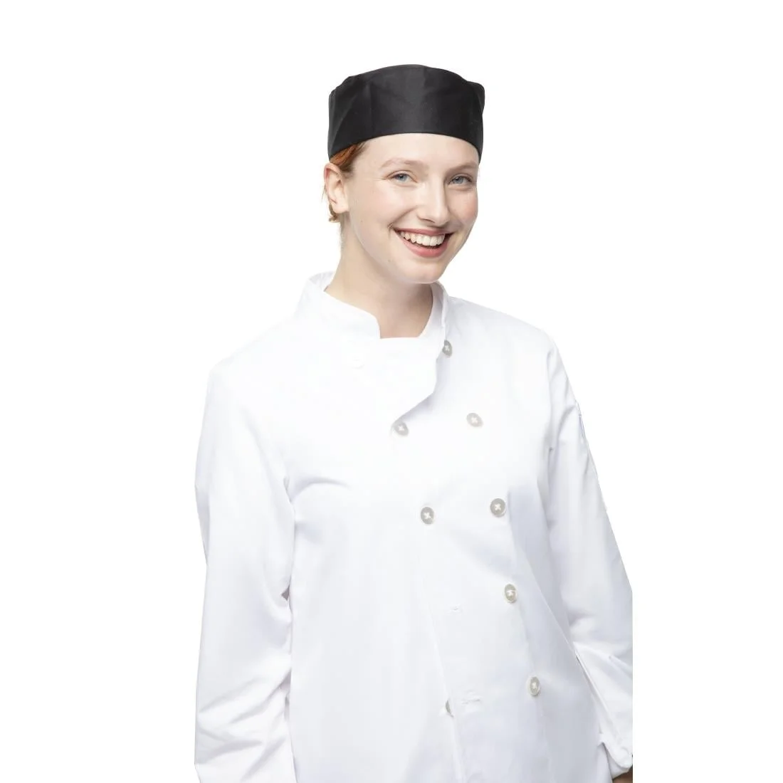 Whites Chefs Skull Cap Polycotton Black - Image 3