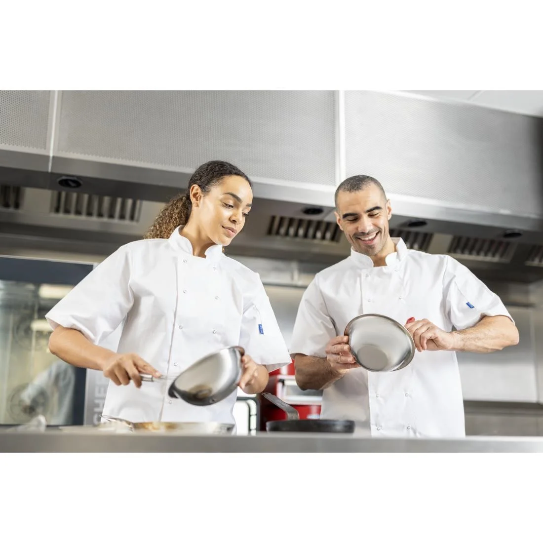 Whites Vegas Unisex Chef Jacket Short Sleeve White - Image 5