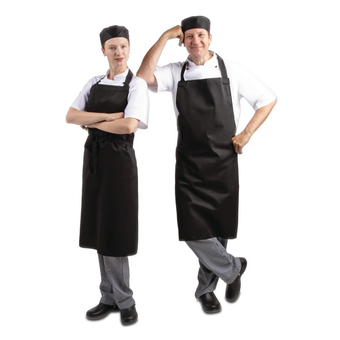 Whites Bib Aprons Black (5 Pack) - Image 5
