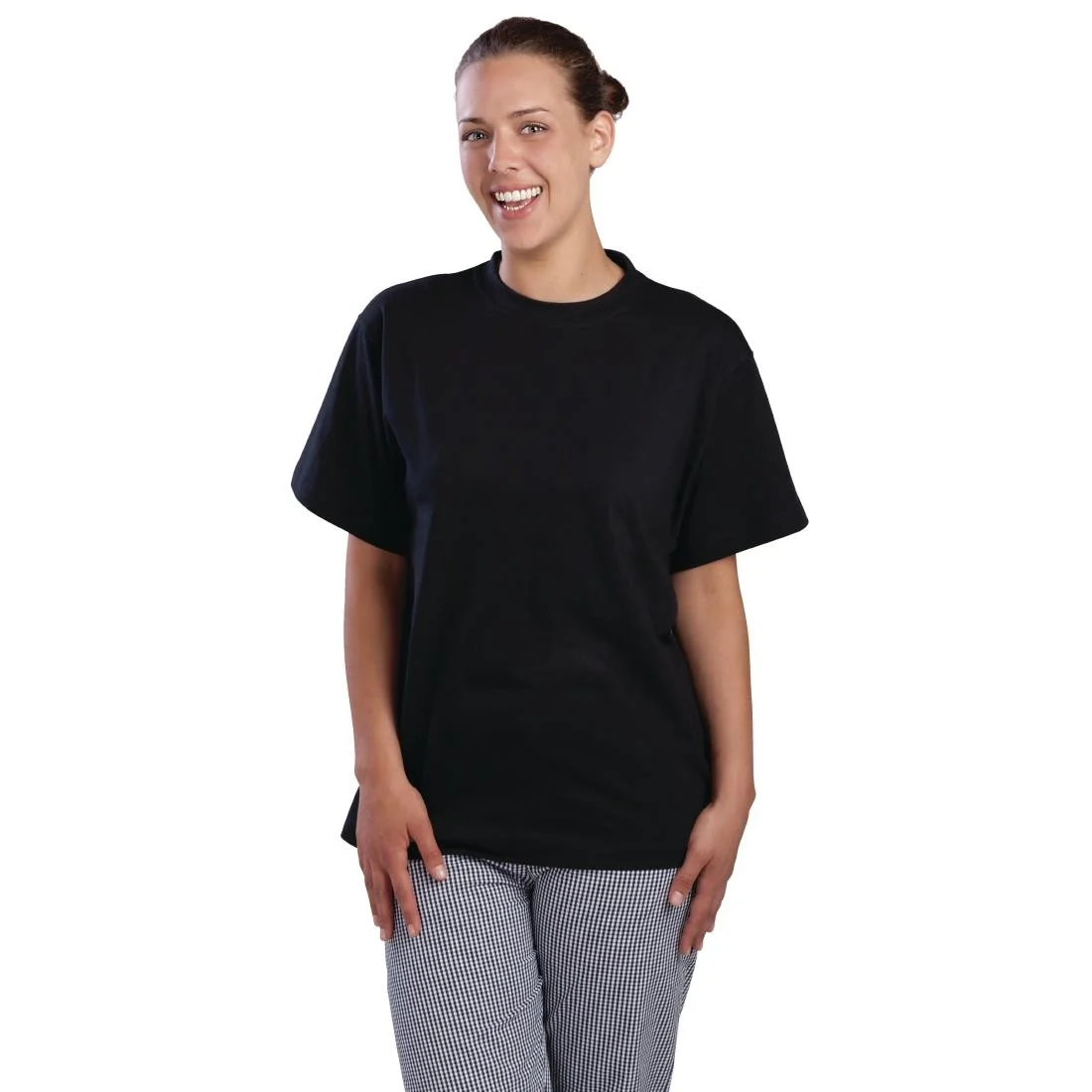 Nisbets Essentials T-Shirts Black (2 Pack) - Image 3