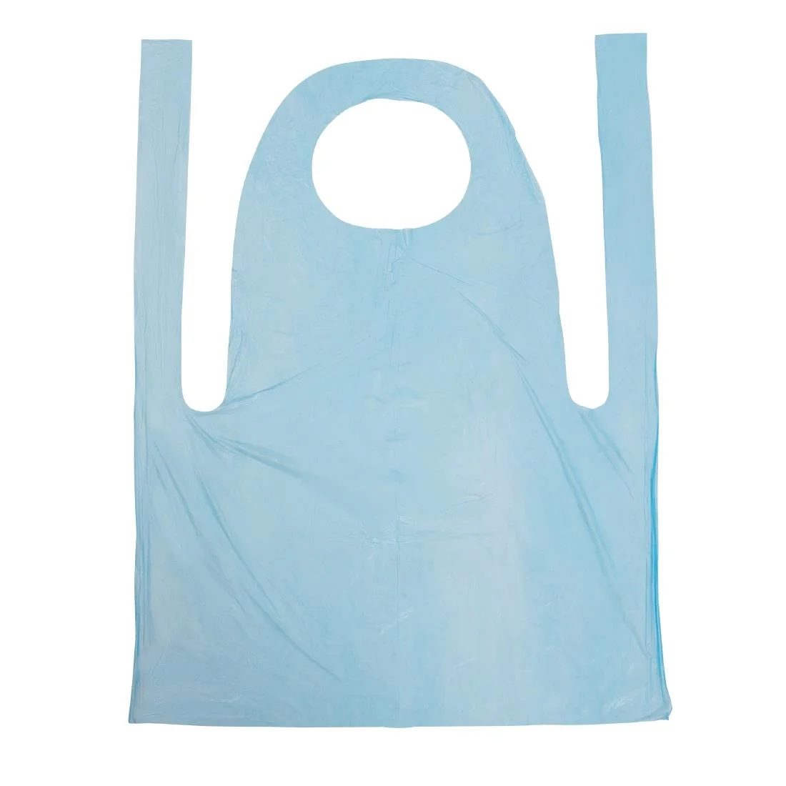 Disposable Polythene Bib Aprons Blue - Image 4