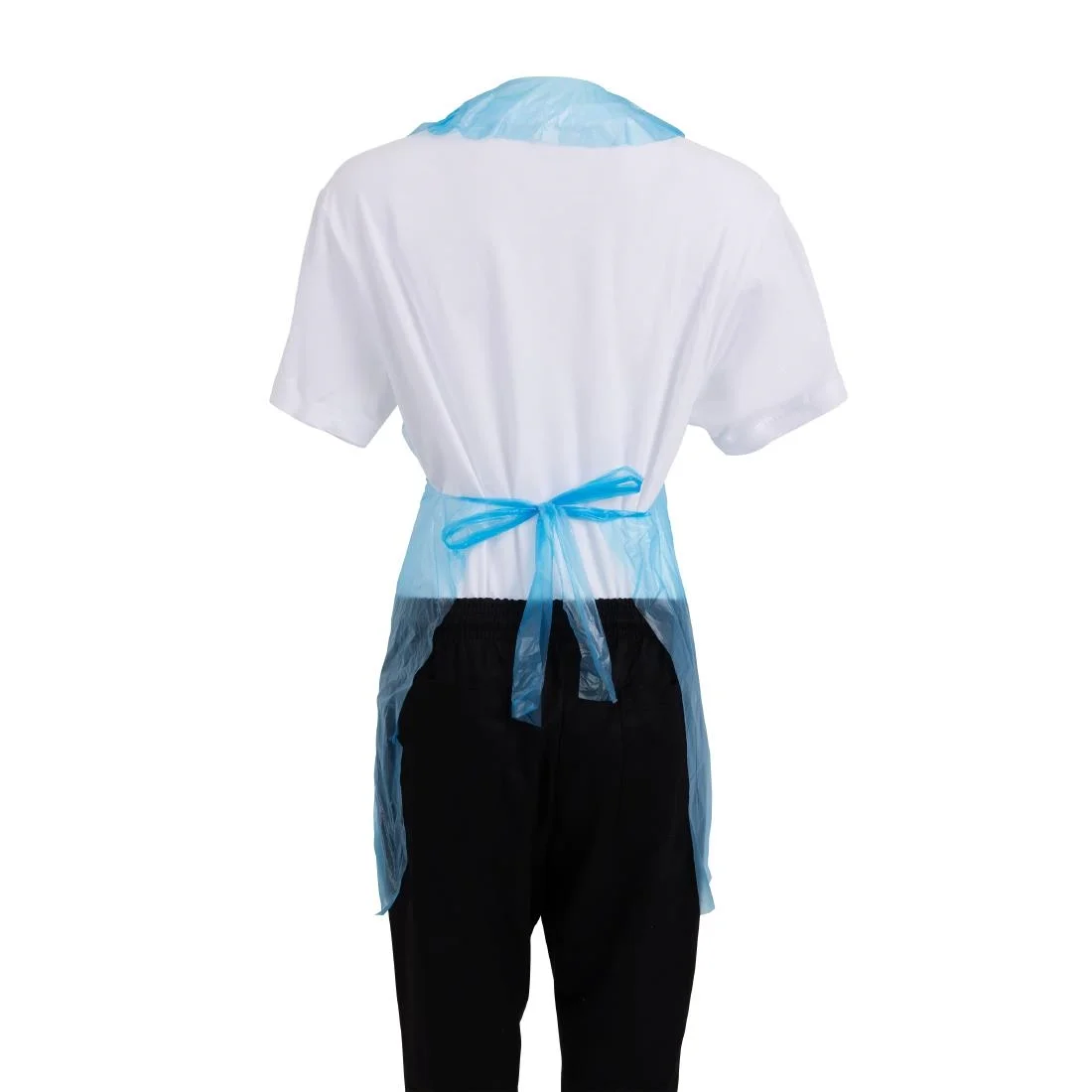 Disposable Polythene Bib Aprons Blue - Image 5