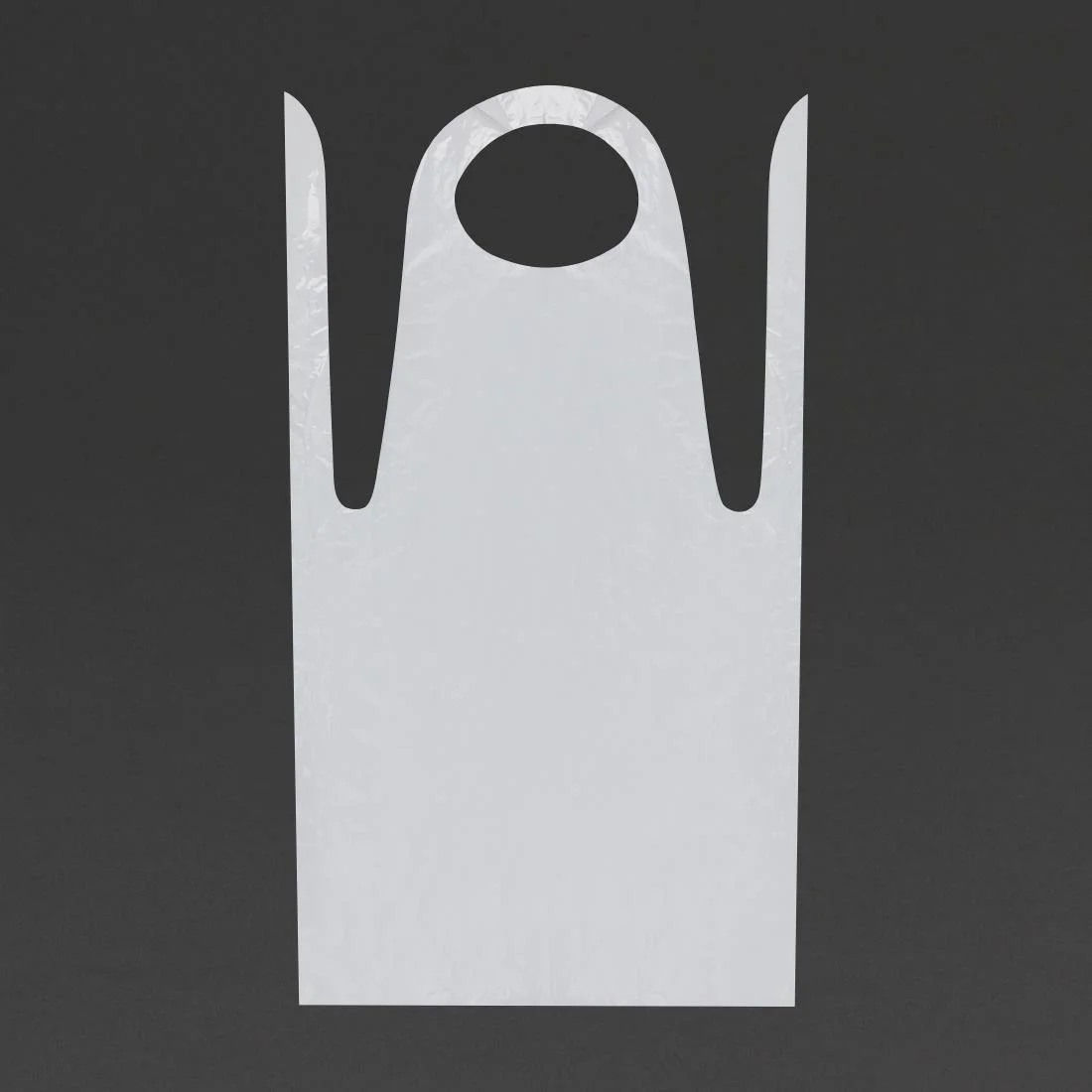 Disposable Polythene Bib Aprons White - Image 3