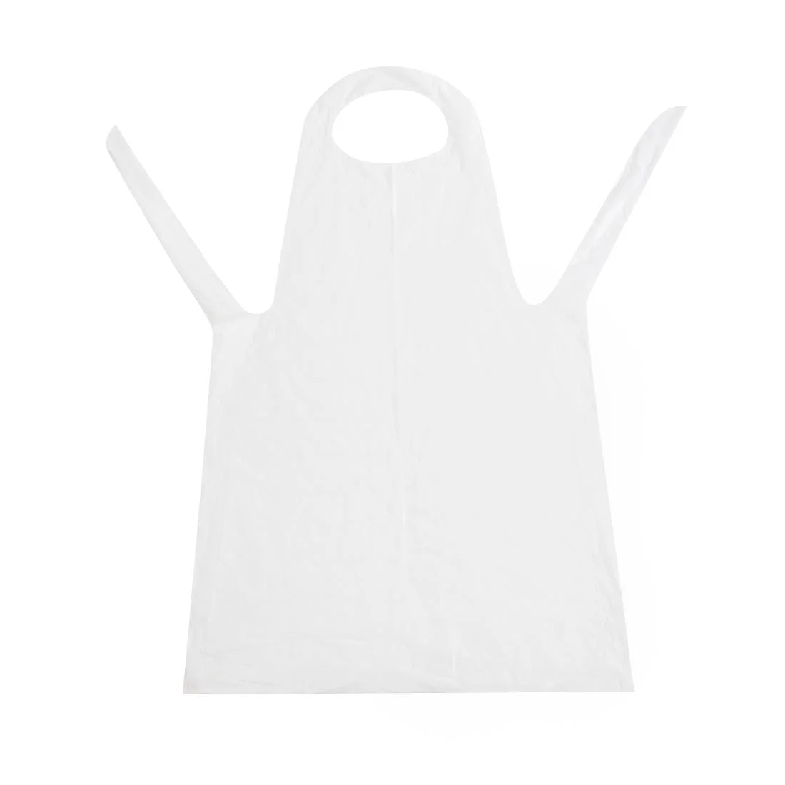 Disposable Polythene Bib Aprons White - Image 4