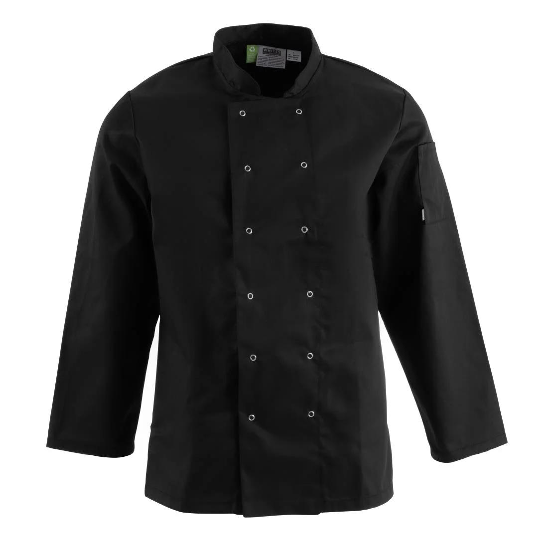 Whites Vegas Unisex Chef Jacket Long Sleeve Black