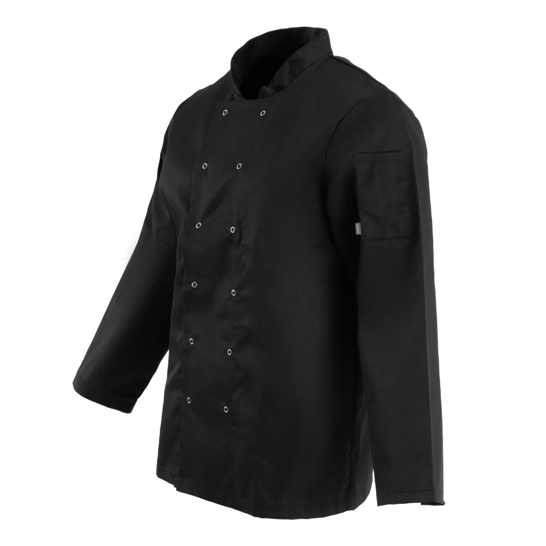 Whites Vegas Unisex Chef Jacket Long Sleeve Black - Image 6