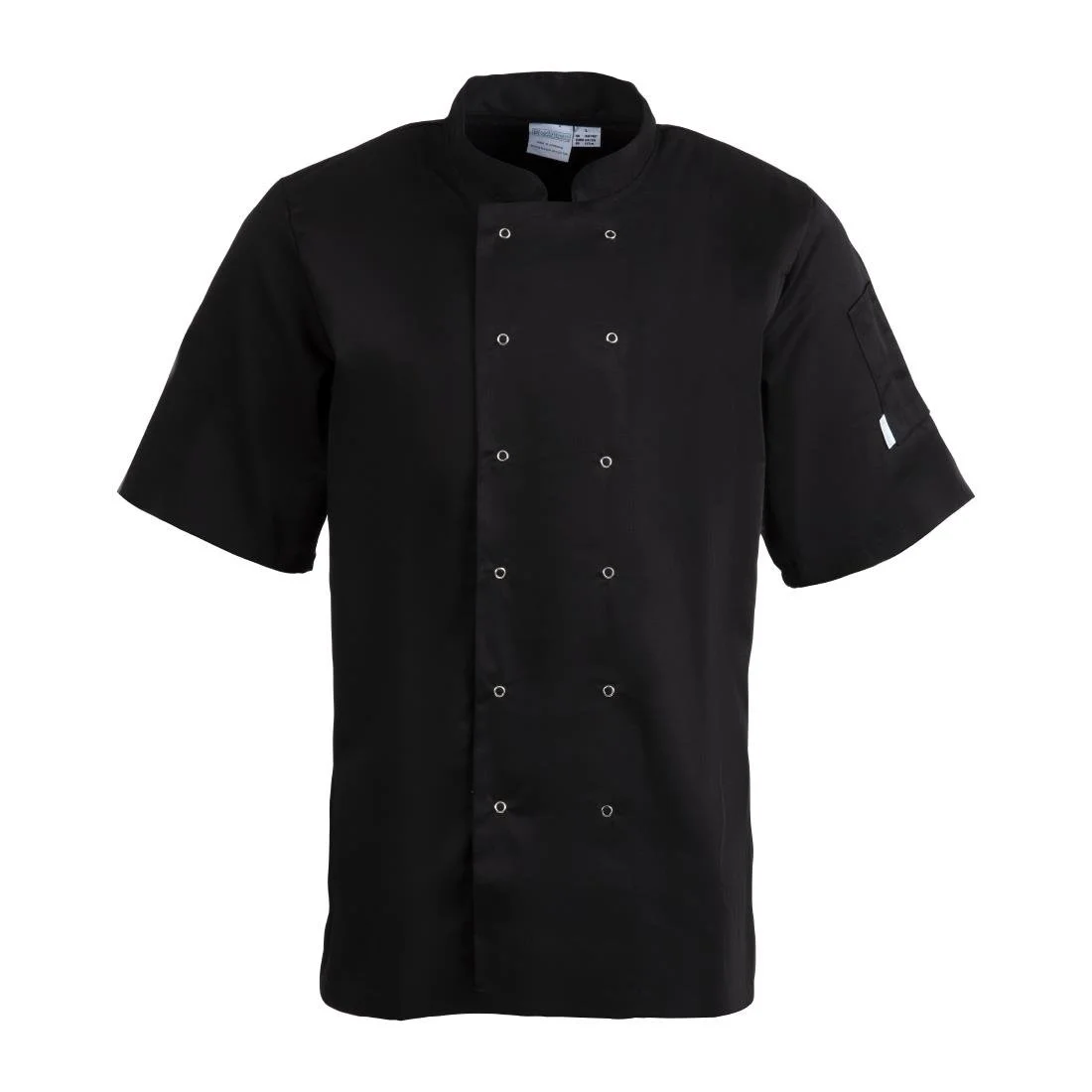 Whites Vegas Unisex Chef Jacket Short Sleeve Black