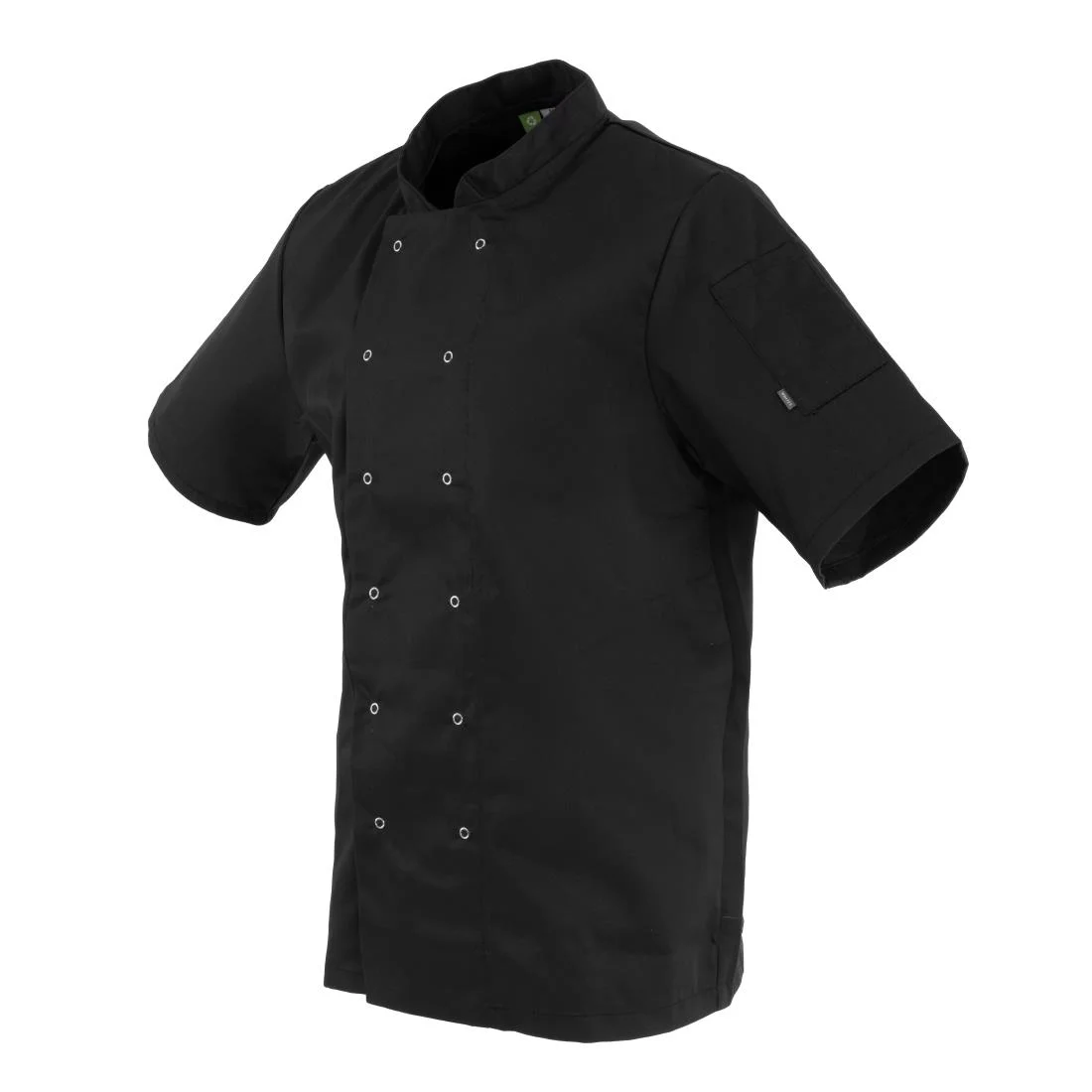 Whites Vegas Unisex Chef Jacket Short Sleeve Black - Image 6