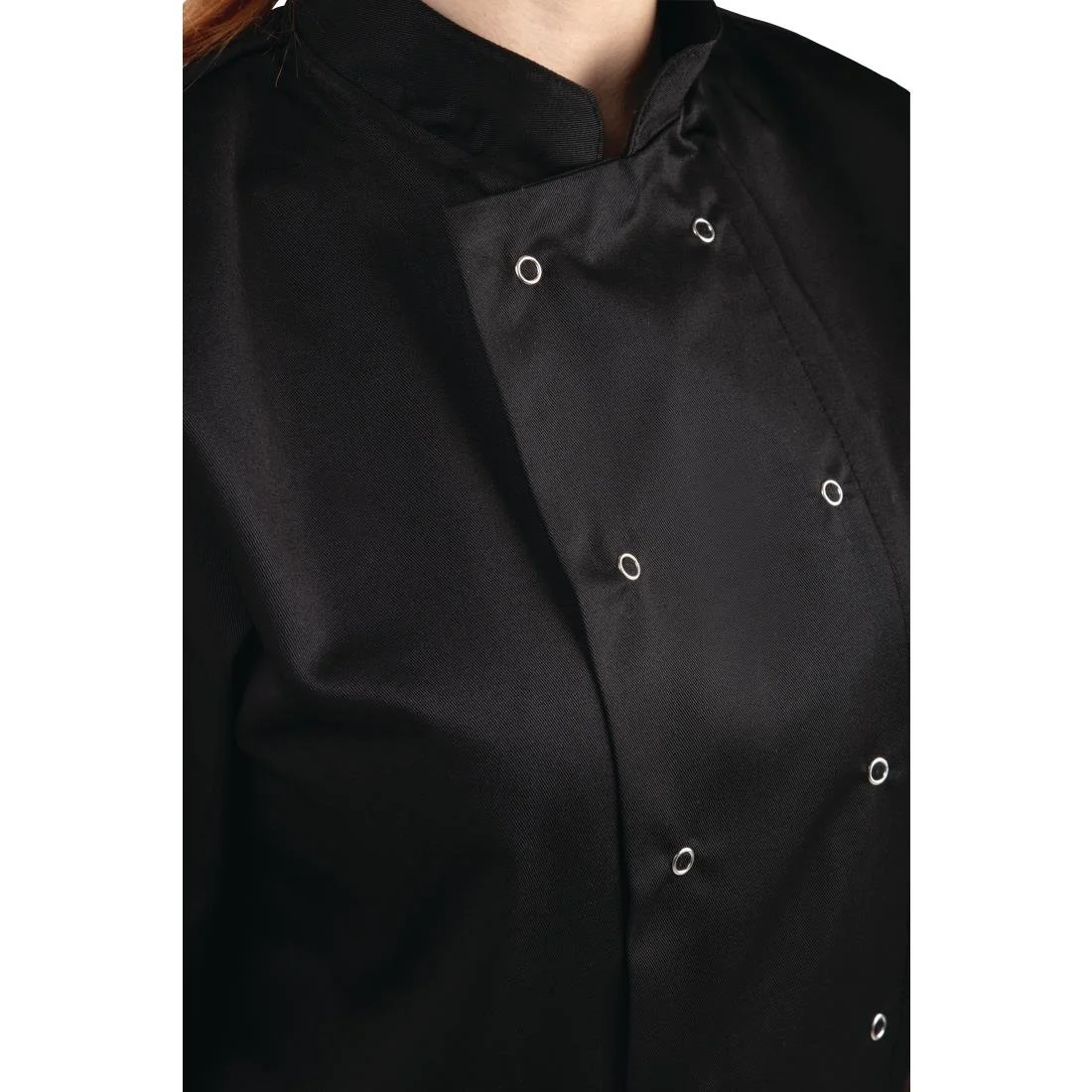 Whites Vegas Unisex Chef Jacket Short Sleeve Black - Image 7