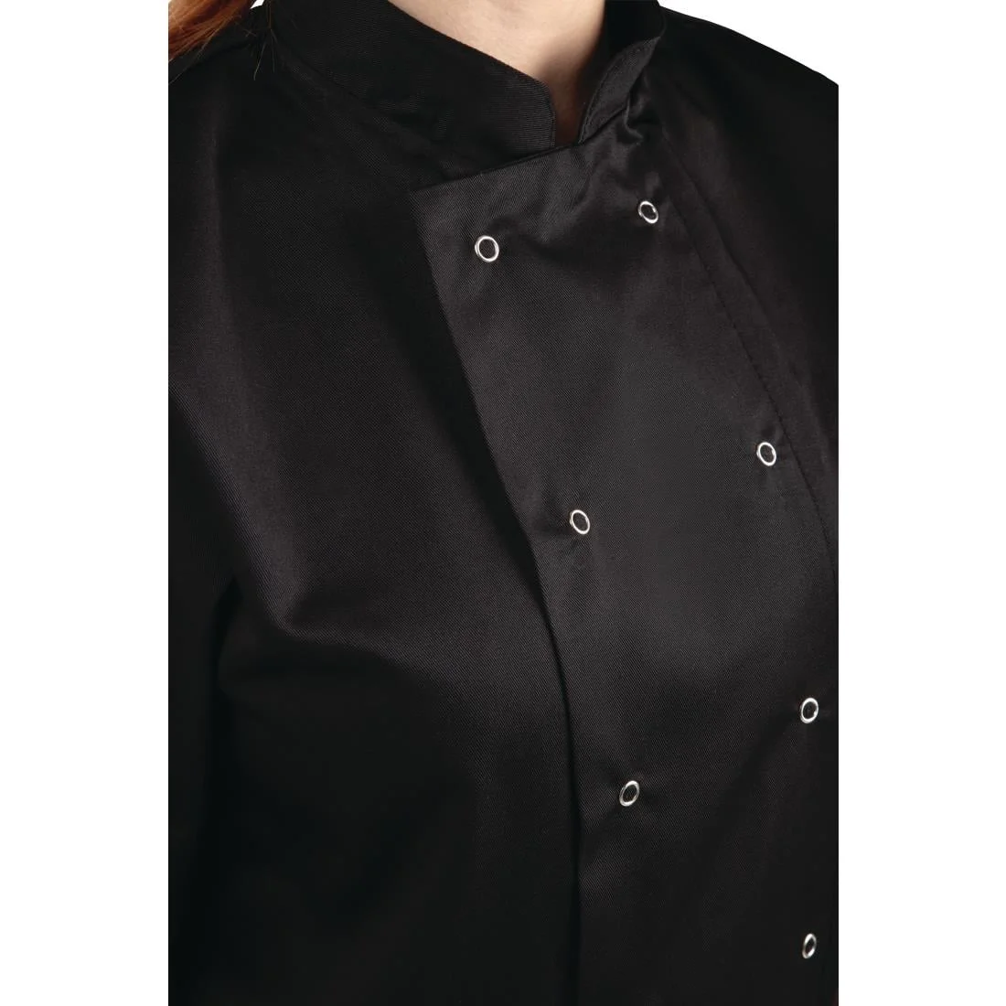 Whites Vegas Unisex Chef Jackets Short Sleeve Black (5 Pack) - Image 7