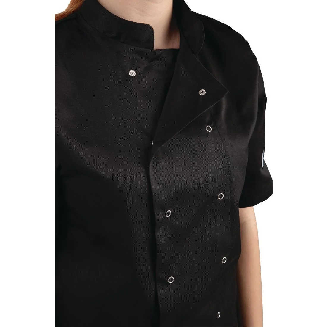 Whites Vegas Unisex Chef Jacket Short Sleeve Black - Image 15