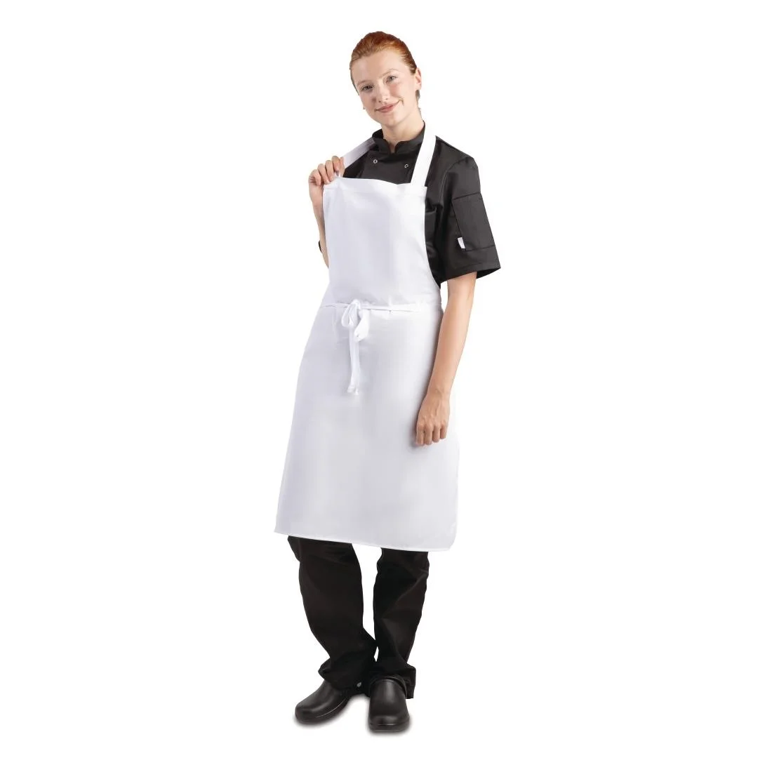 Whites Bib Apron Polycotton White - Image 4