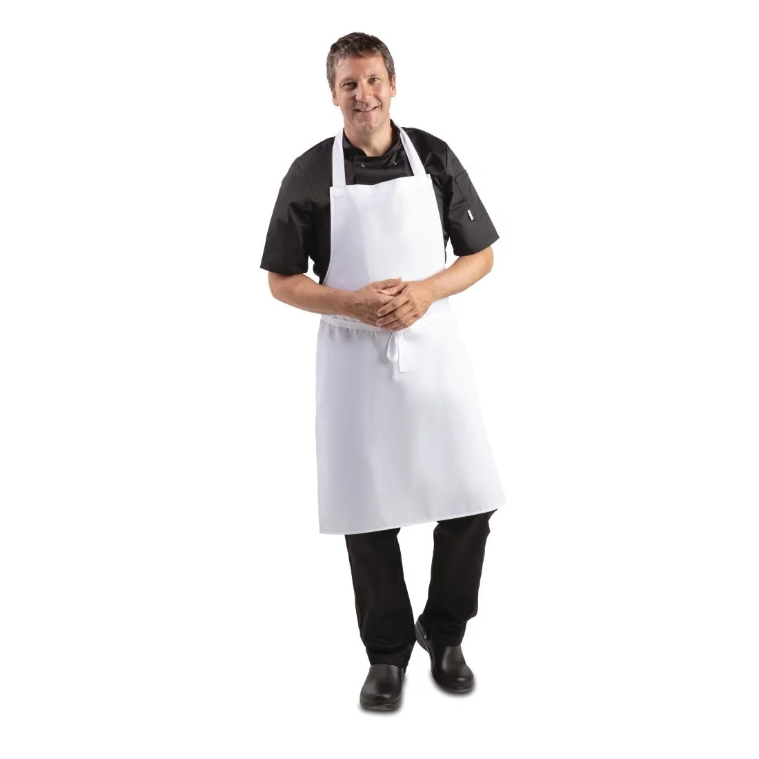 Whites Bib Apron Polycotton White - Image 6
