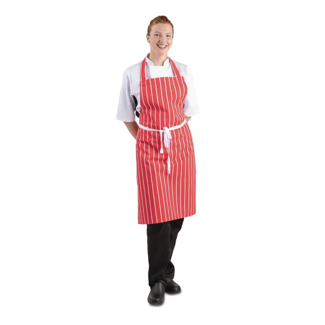 Whites Bib Apron Red And White Stripe - Image 5