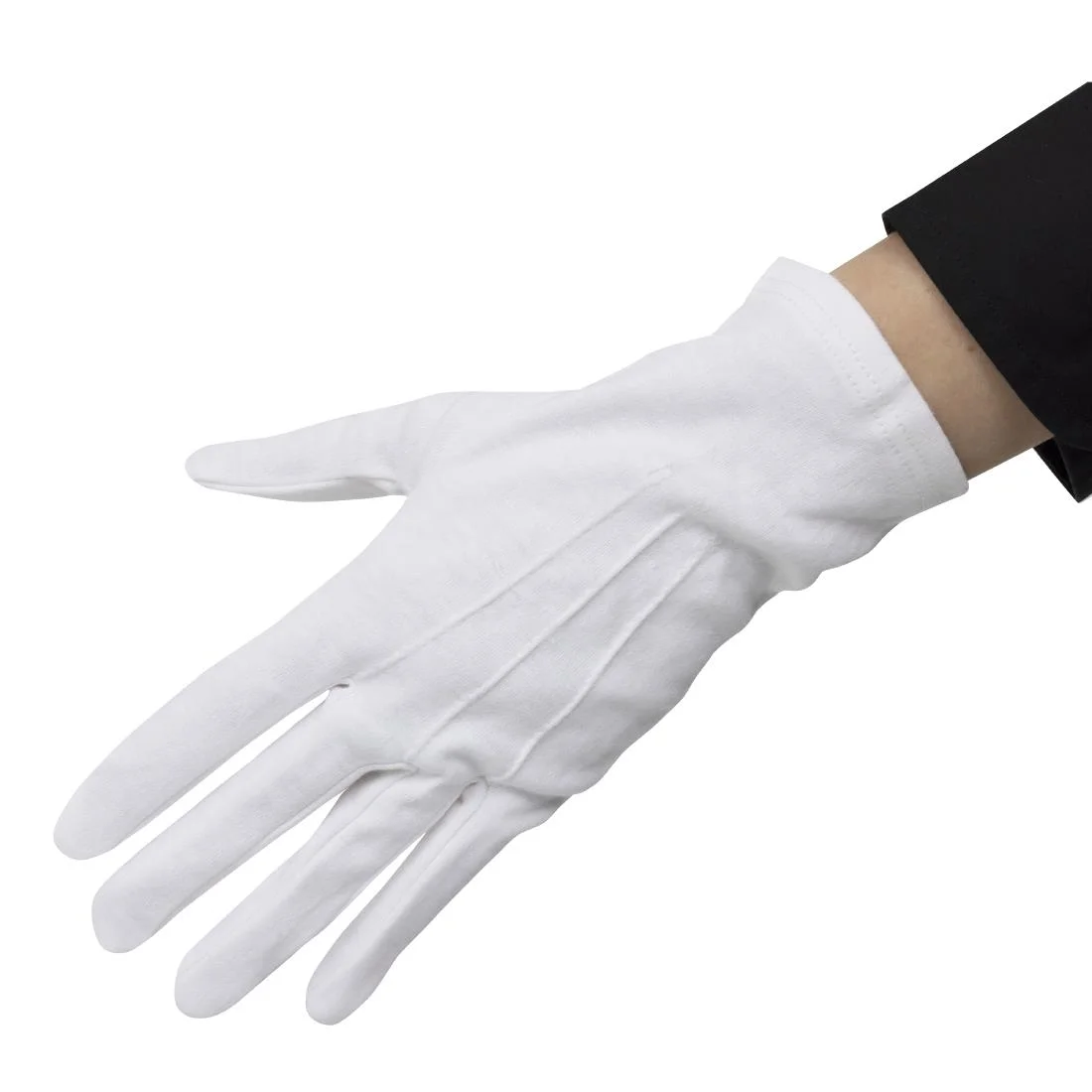 Mens Waiting Gloves White L - Image 8