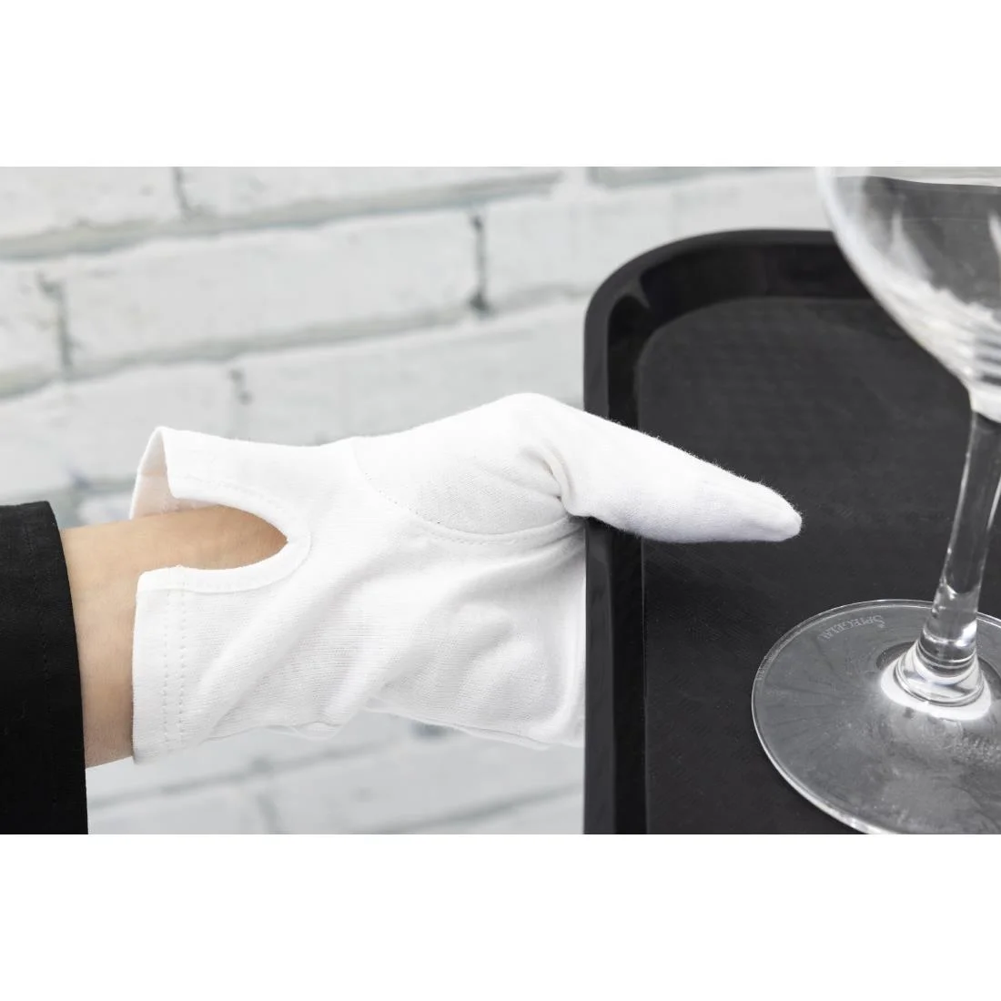 Mens Waiting Gloves White L - Image 10