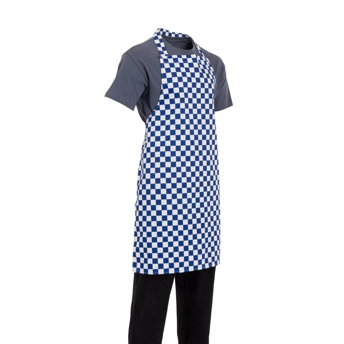 Whites Bib Apron Blue And White Check