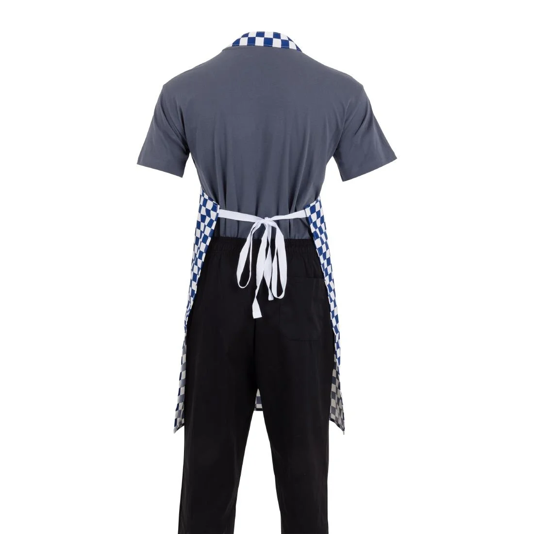 Whites Bib Apron Blue And White Check - Image 11