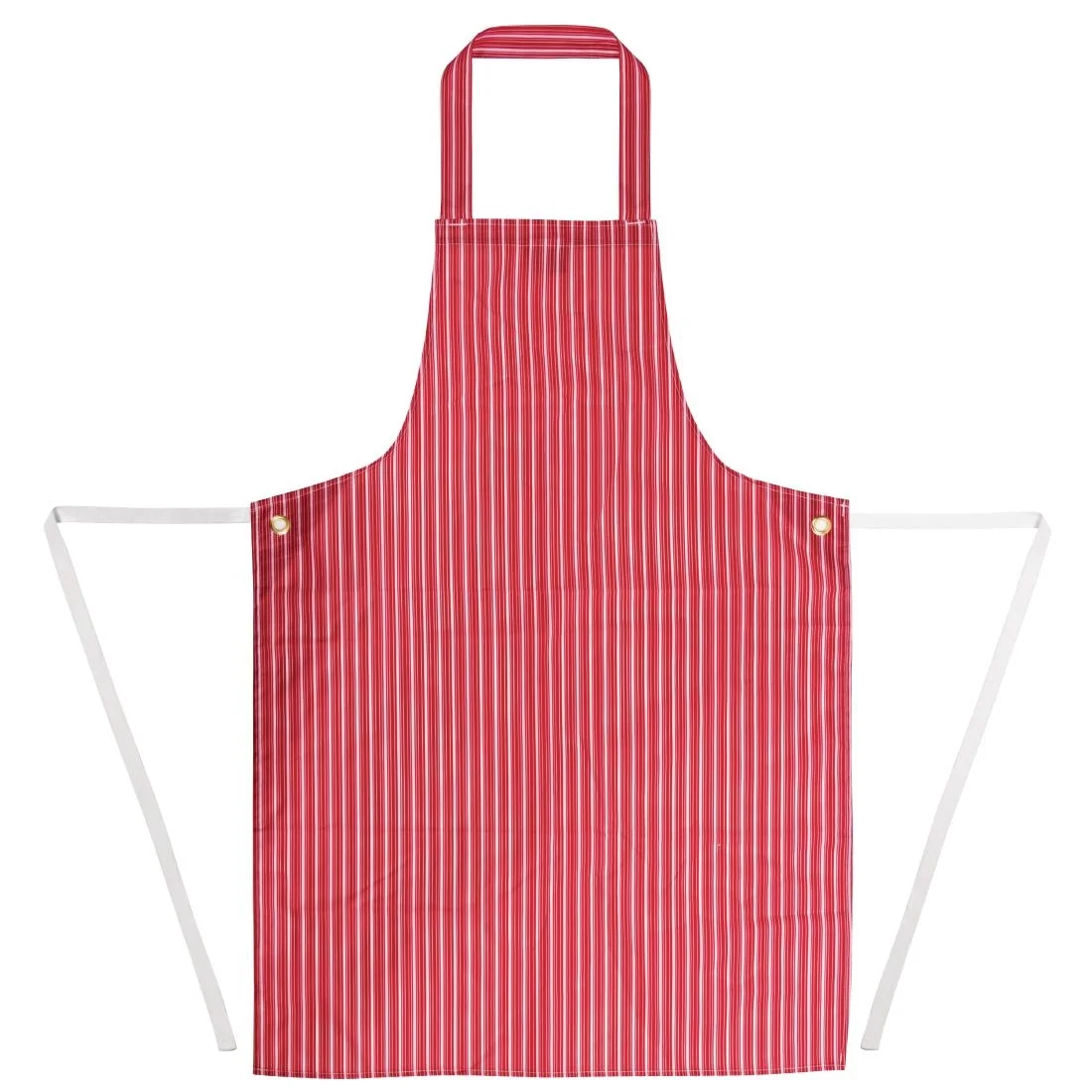 Whites Waterproof Bib Apron Red And White Stripe - Image 2