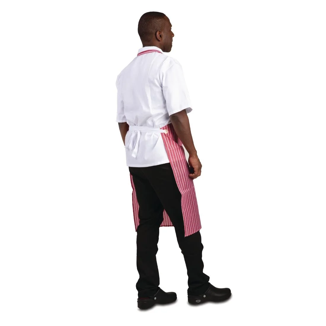 Whites Waterproof Bib Apron Red And White Stripe - Image 4