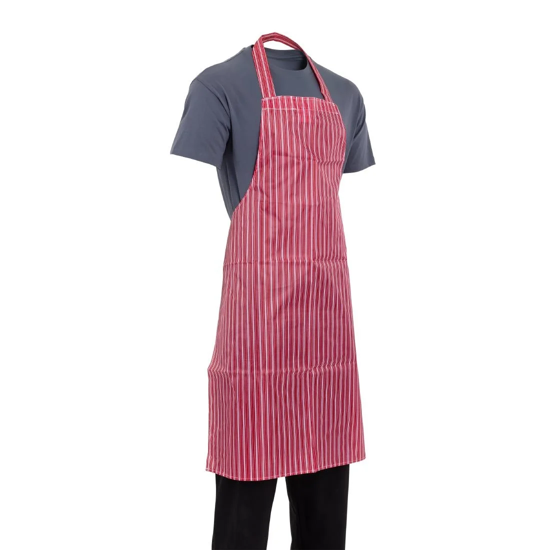 Whites Waterproof Bib Apron Red And White Stripe
