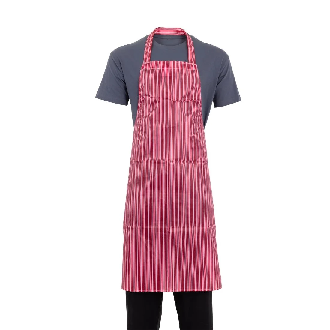 Whites Waterproof Bib Apron Red And White Stripe - Image 7