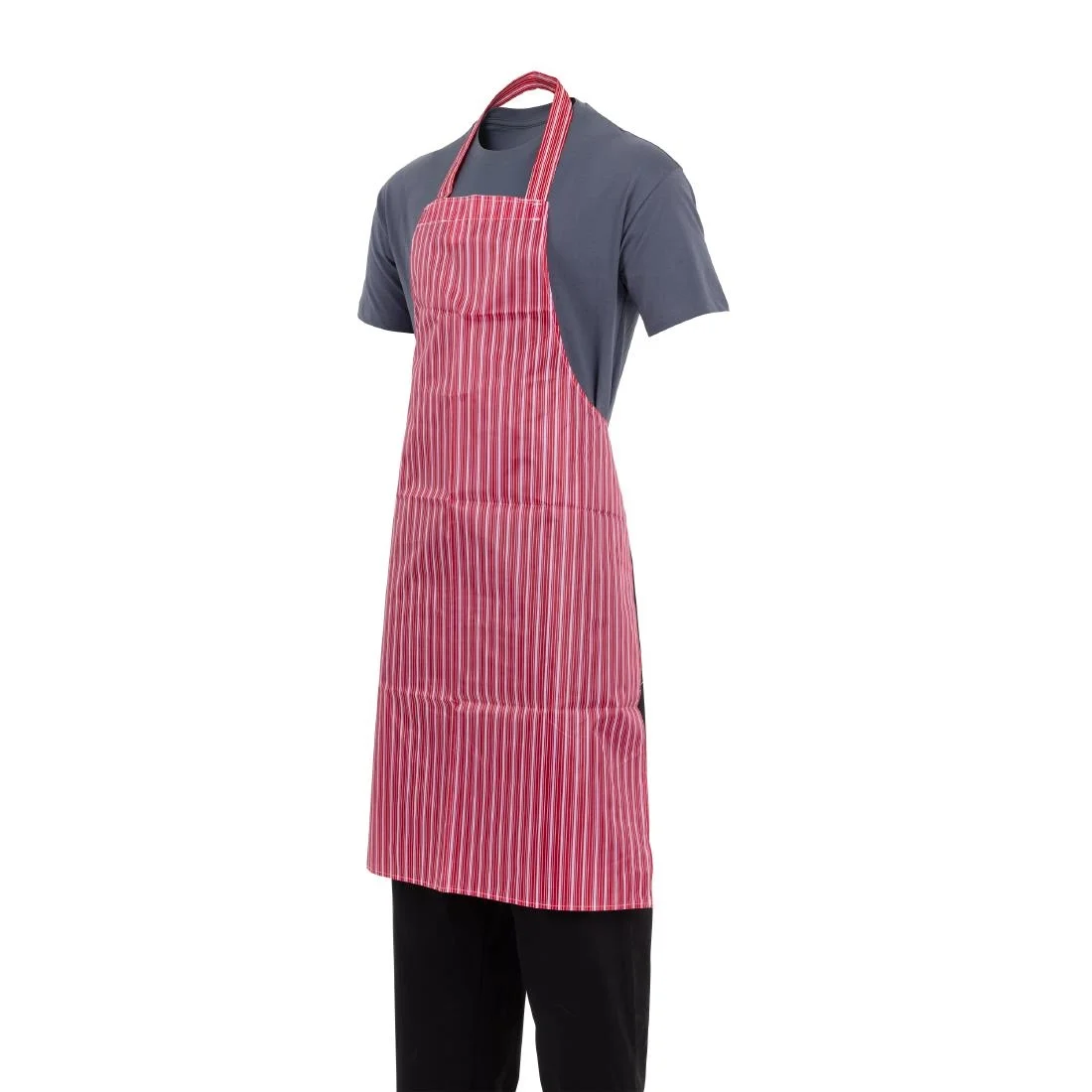 Whites Waterproof Bib Apron Red And White Stripe - Image 8
