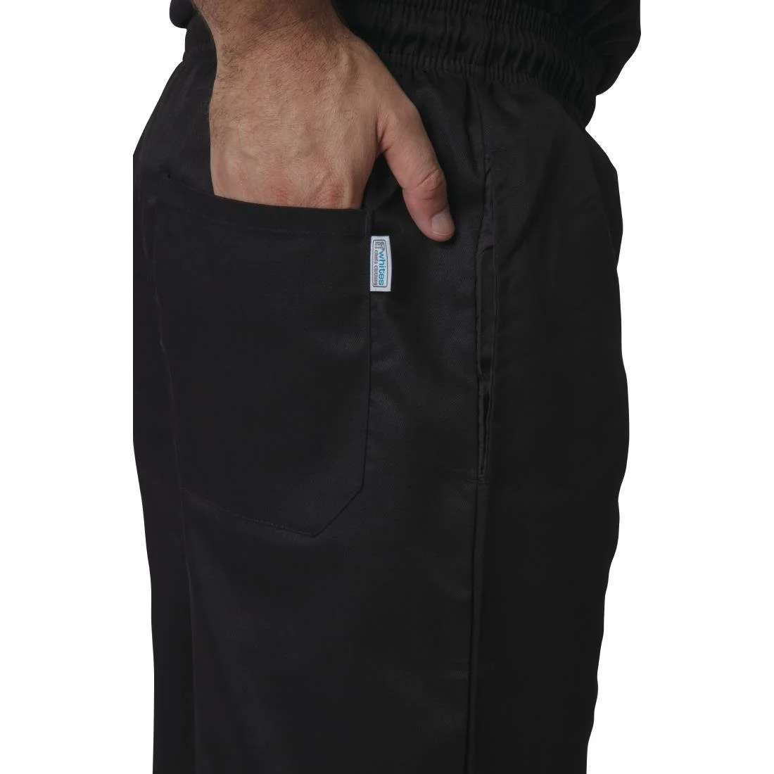 Whites Vegas Chef Trousers Polycotton Black - Image 5