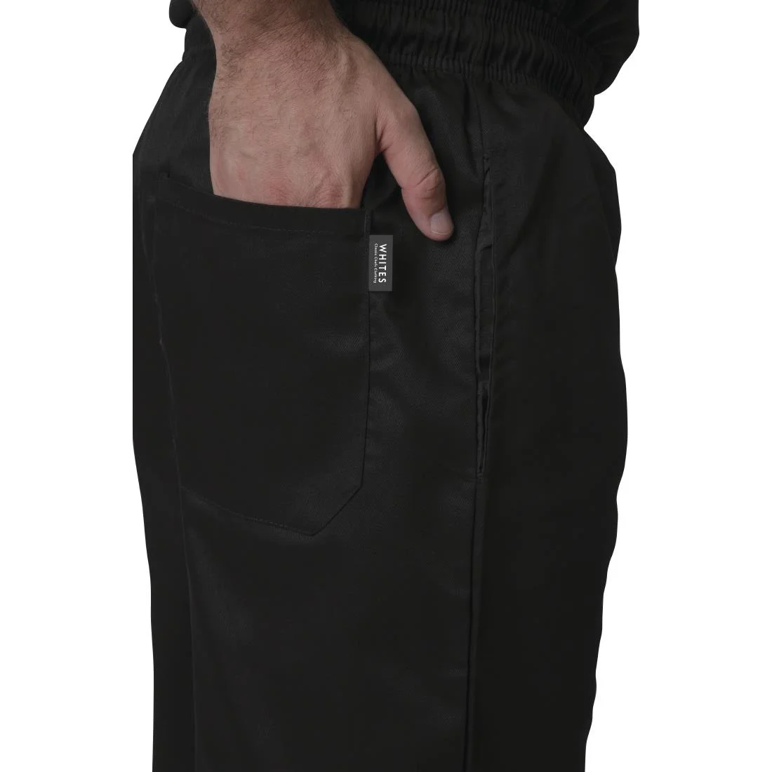 Whites Vegas Chef Trousers Polycotton Black (5 Pack) - Image 6