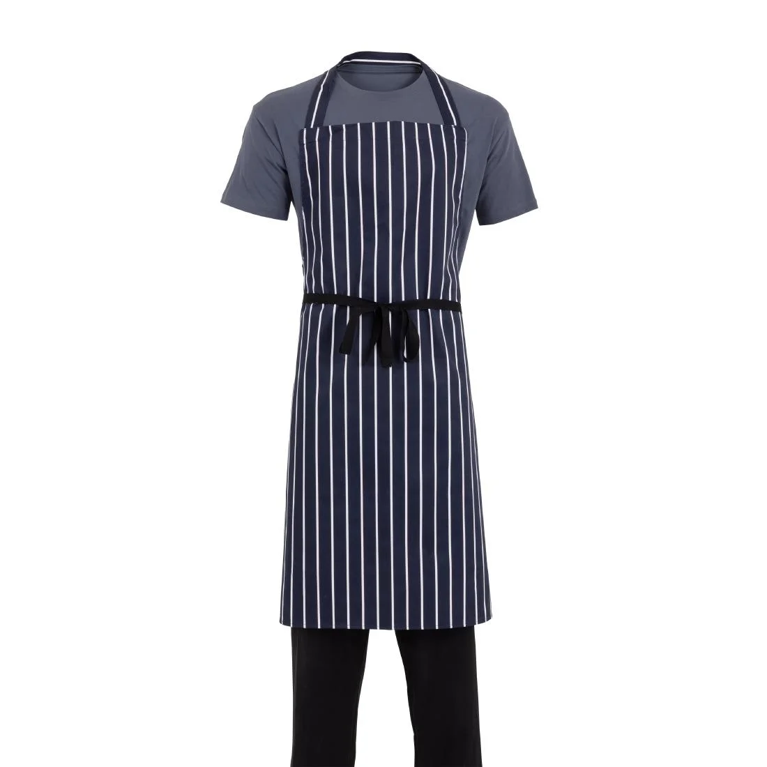 Whites Butchers Apron Navy Stripe Extra Large - Image 12