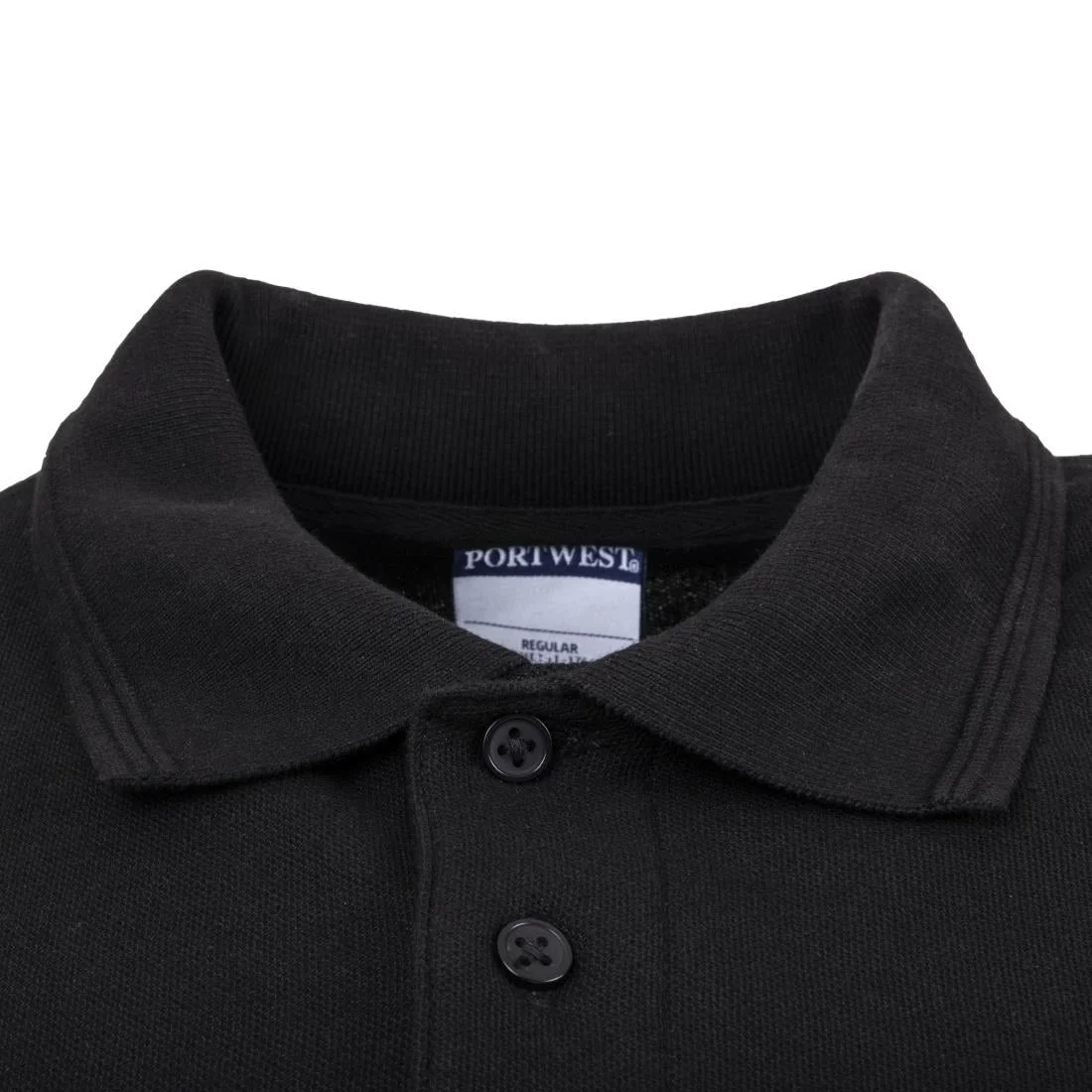 Unisex Polo Shirt Black XL - Image 5