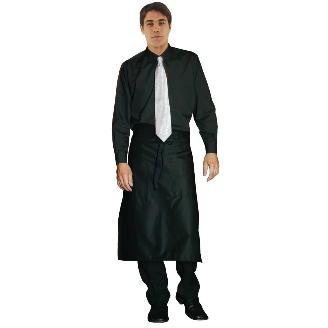 Uniform Works Unisex Long Sleeve Dress Shirt Black XL - Image 3