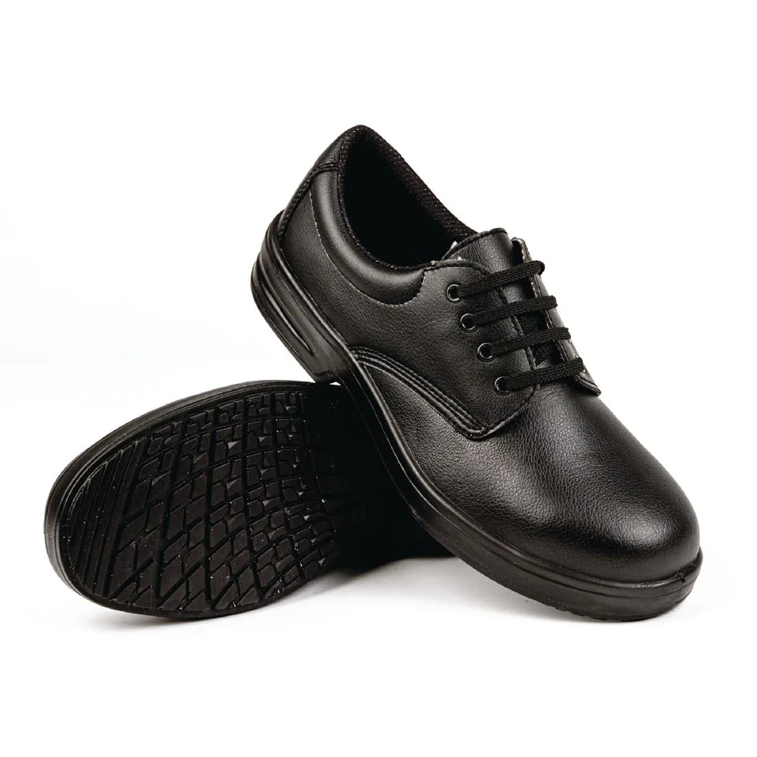 Lites Black Lace Up Safety Shoes 