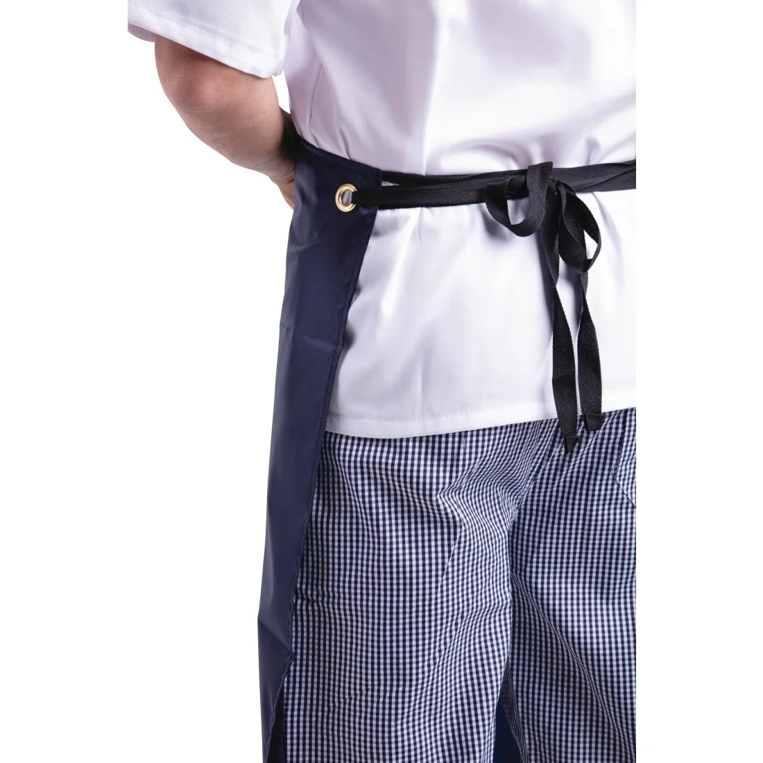 Whites Light Duty Waterproof Bib Apron Blue - Image 3