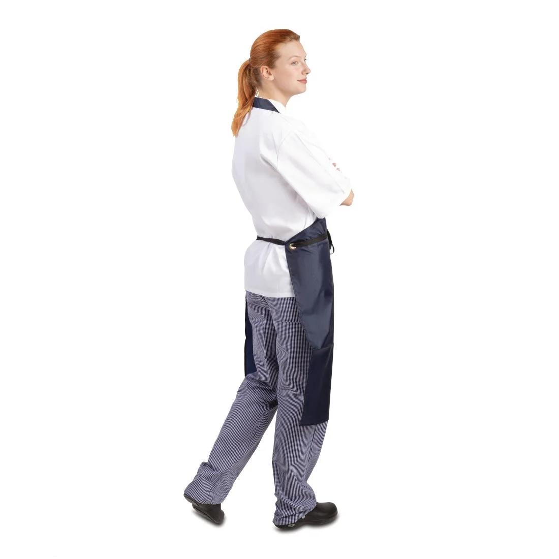 Whites Light Duty Waterproof Bib Apron Blue - Image 6