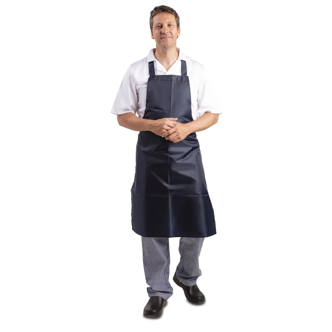 Whites Light Duty Waterproof Bib Apron Blue - Image 8