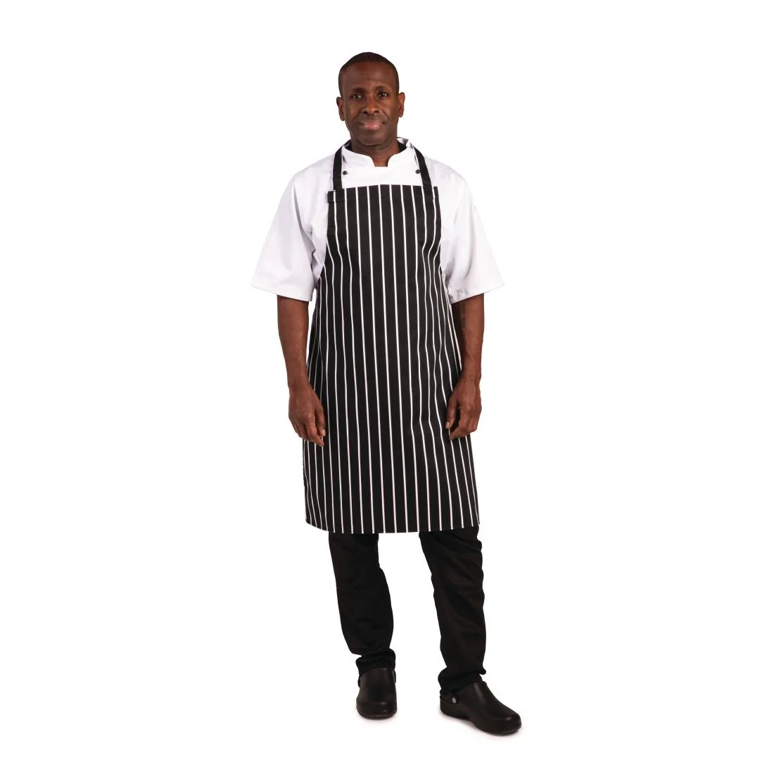 Whites Bib Apron Butchers Stripe Black - Image 12