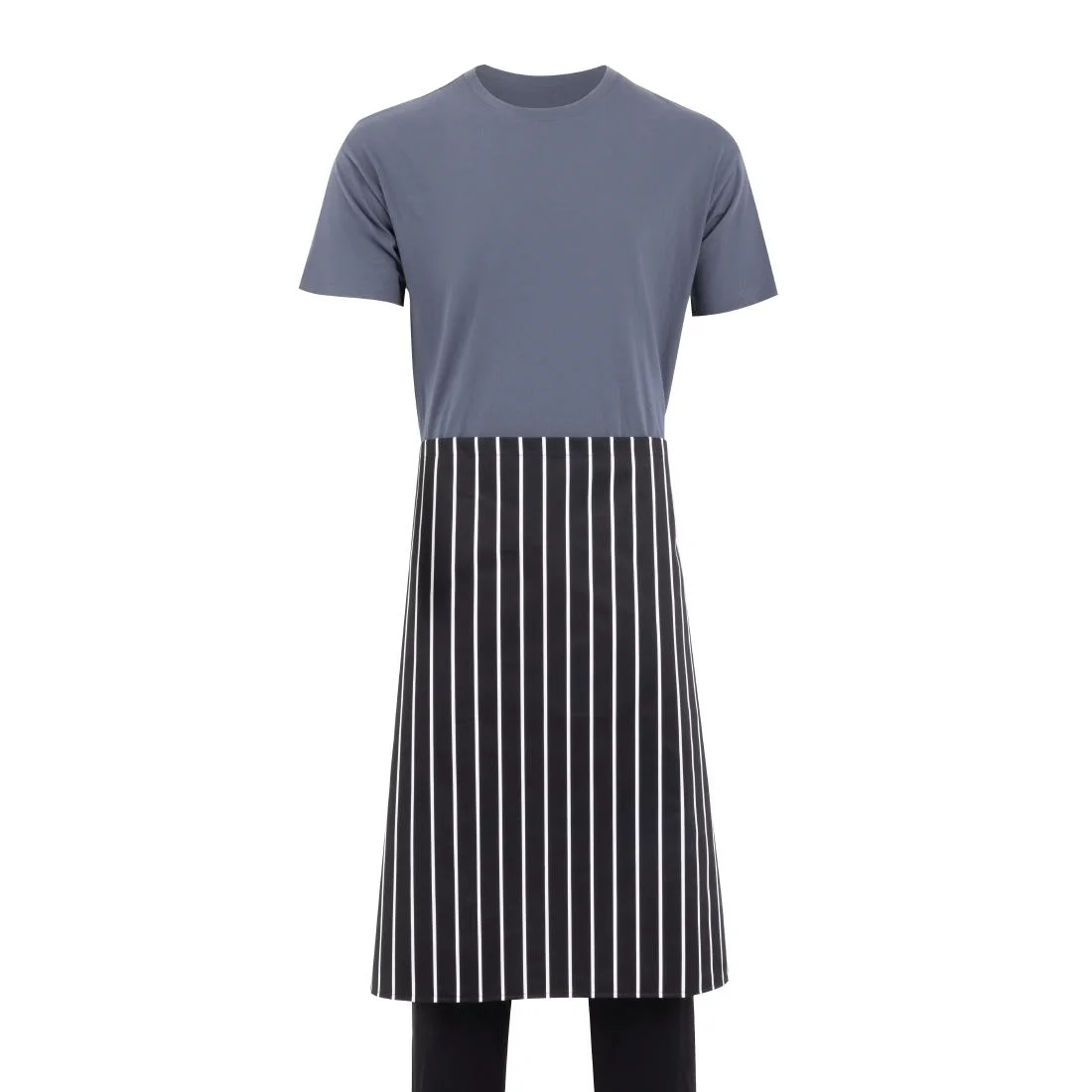 Whites Butchers Waist Apron Black and White Stripe
