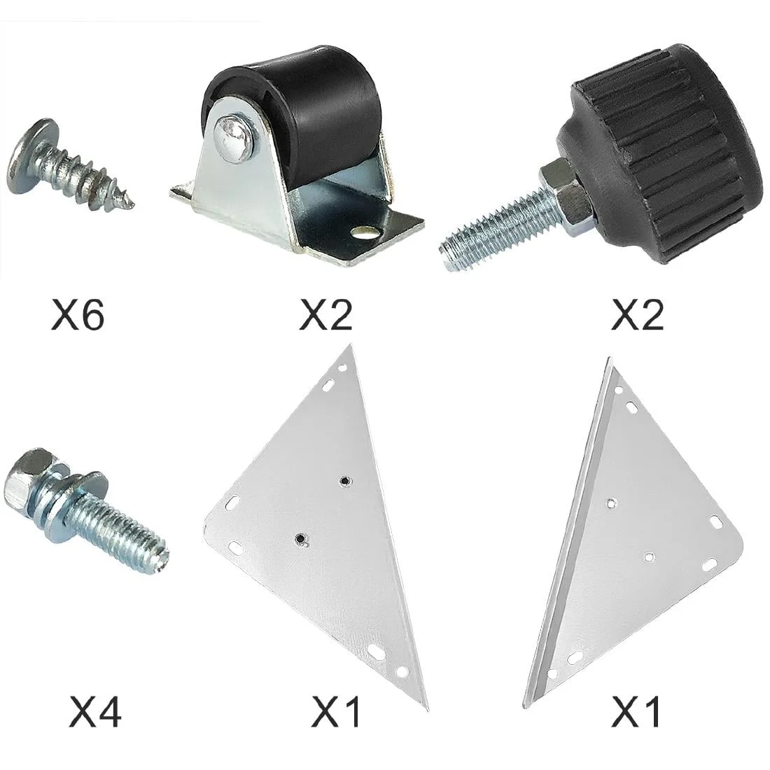 Nisbets Essentials Complete Castors & Plates (2 Pack)